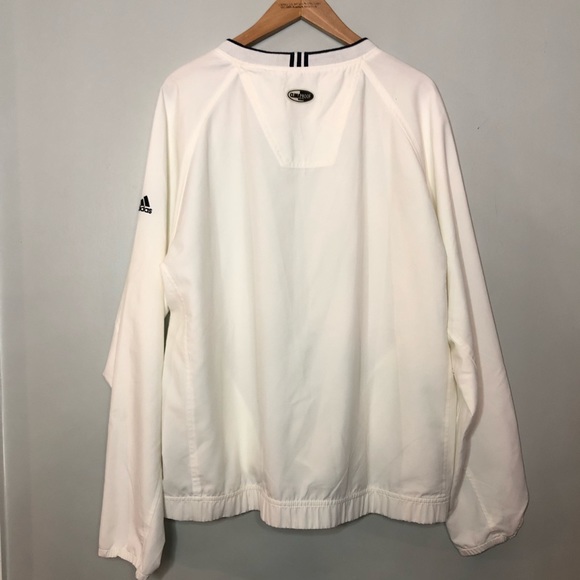 Adidas Men’s ClimaProof Pullover V Neck Golf Shirt White Large - Picture 2 of 8